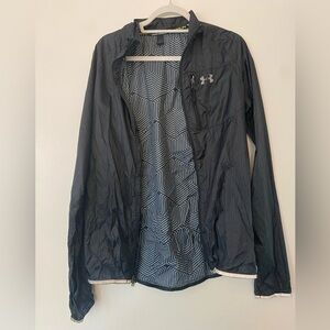 Under Armour Black Windbreaker Lightweight Athletic Jacket